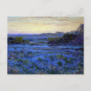 Onderdonk - Bluebonnet-Szene mit einem Mädchen Postkarte