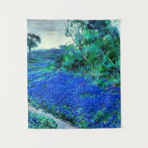 Onderdonk - Bluebonnets am Misty Morning Wandteppich