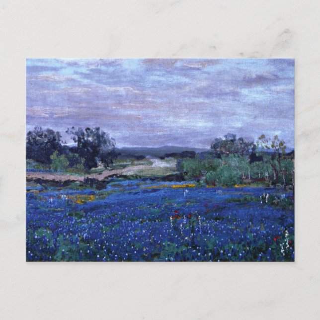Onderdonk - Bluebonnets bei Twilight 1922 Postkarte (Vorderseite)