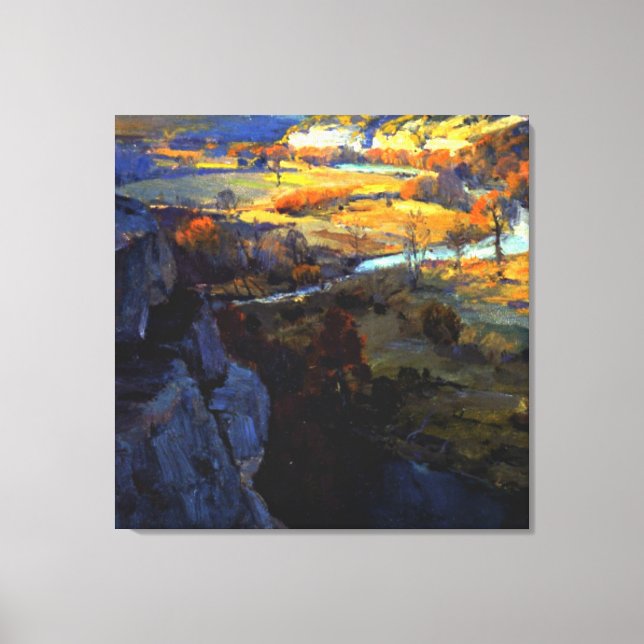 Onderdonk - Bluffs am Fluss Guadalupe Leinwanddruck (Vorderseite)