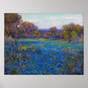 Onderdonk - Ein Feld aus Blauem Rittersporn am spä Poster