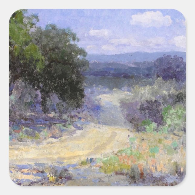 Onderdonk - Ein Weg durch das Texas Hill Country Quadratischer Aufkleber (Vorderseite)