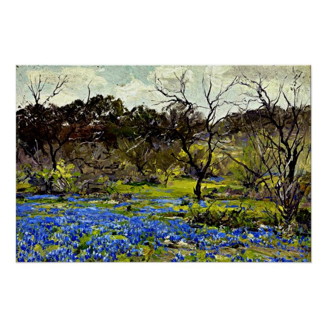 Onderdonk - Frühjahr, Bluebonnets und Mesziemlich Poster (Vorderseite)