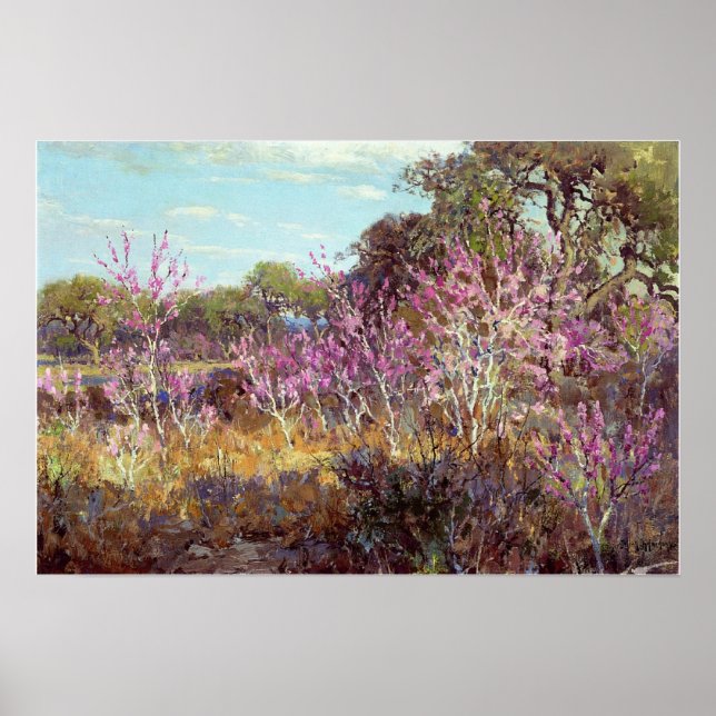 Onderdonk - Redbud Tree in Bloom, Leon Springs Poster (Vorne)