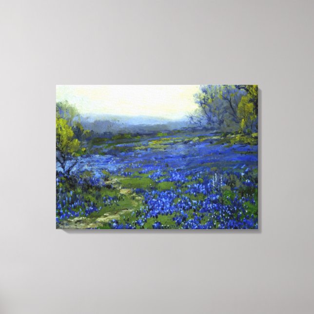 Onderdonk - Vormittag in den Bluebonnets Leinwanddruck (Vorderseite)