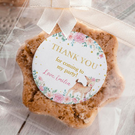 Onderful Deh Pink Floral Geburtstag Runder Aufkleber