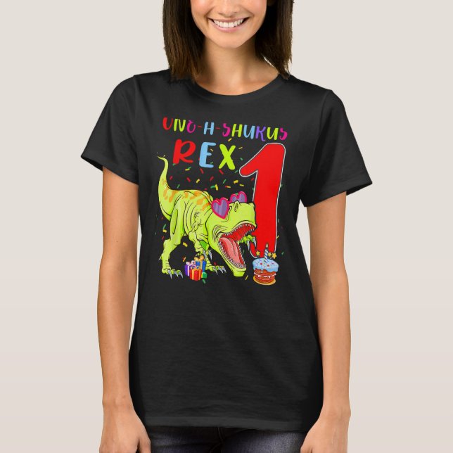 One A Saurus 1 Rex T rex Dinosaurier Sonnenbrille  T-Shirt (Vorderseite)