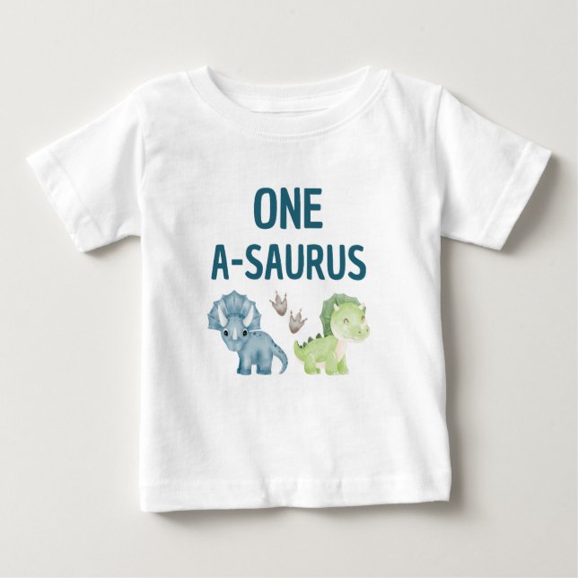 One-A-Saurus Baby T - Shirt (Vorderseite)