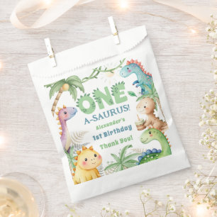 One A-Saurus Boy Dinosaur 1. Geburtstag Geschenktütchen