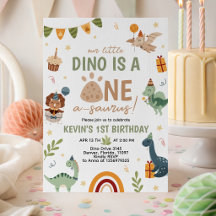 ONE-a-saurus Dino 1. Geburtstagseinladung