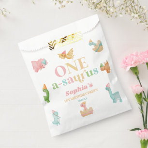 One A-Saurus Dinosaur 1. Geburtstagsparty Geschenktütchen