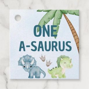 One-A-Saurus Favor Tag Erster Geburtstag Geschenkanhänger