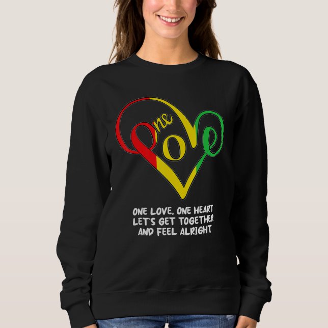 One African Love Heart Black History Month Cool BL Sweatshirt (Vorderseite)