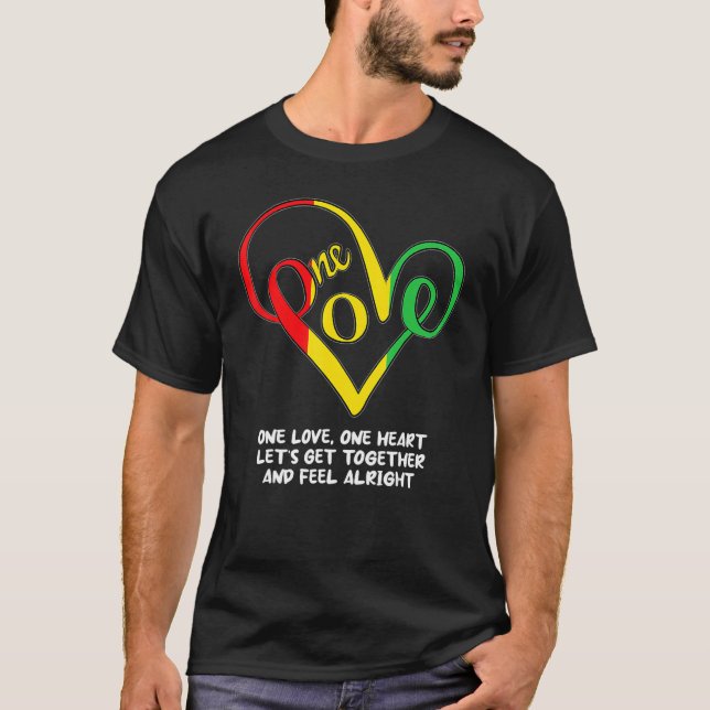 One African Love Heart Black History Month Cool BL T-Shirt (Vorderseite)