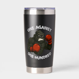 One Against One Hundred – Gorilla Boxing Workout Thermobecher