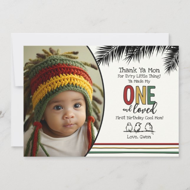 One and Love Danke Card (Vorderseite)