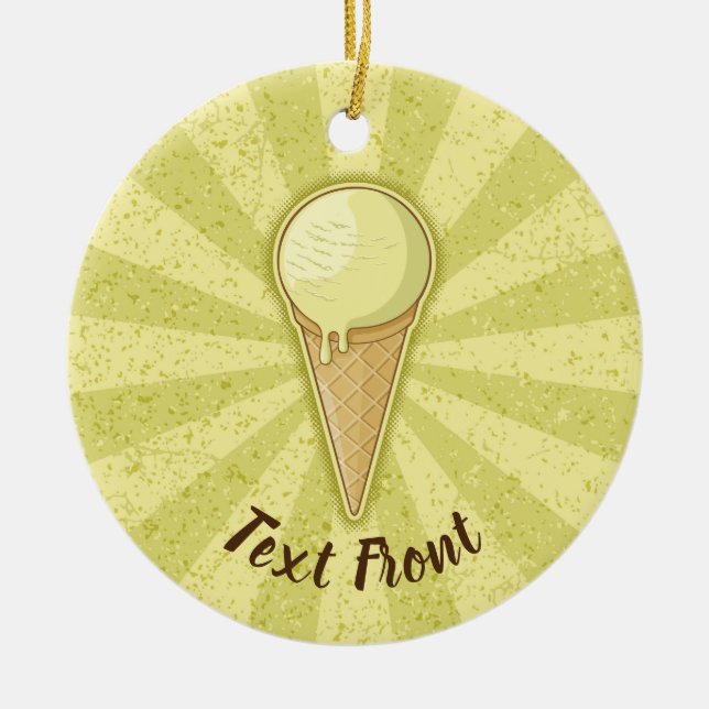 One Ball Ice Creme Cone Keramik Ornament (Vorne)