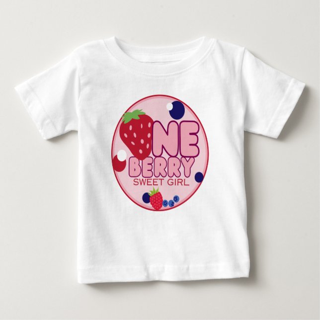 One Berry Sweet Girl First Birthday T - Shirt (Vorderseite)