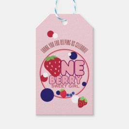 One Berry Sweet Girl Gastgeschenk Gift Tags Geschenkanhänger