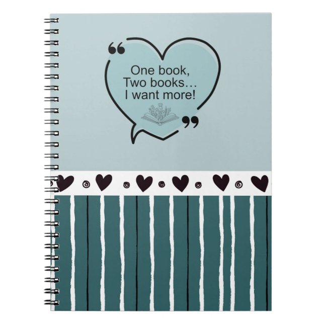 One Book, Two Books... I Want More! Notizblock (Vorderseite)