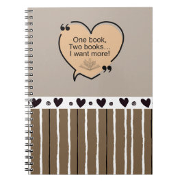 One Book, Two Books... I Want More! Notizblock