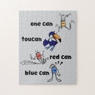 One Can Toucan Red Can Blue Can 252-Teile-Puzzle Puzzle