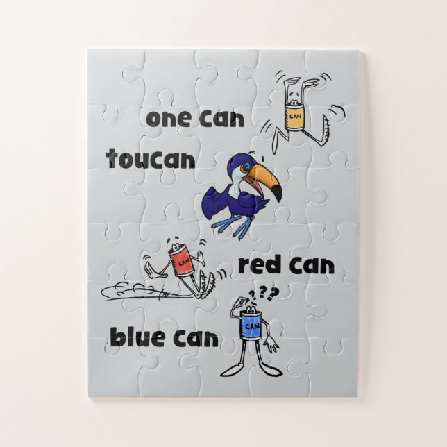 One Can Toucan Red Can Blue Can 30 Piece Puzzle (Vertikal)