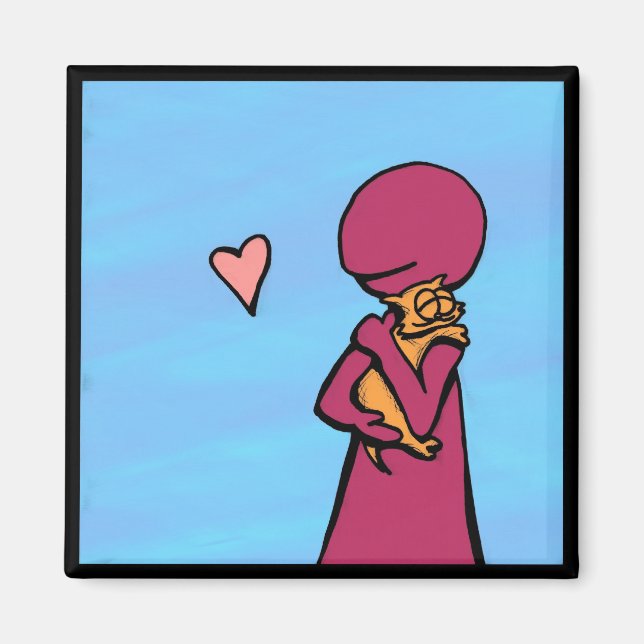 One Cat Lieben Hugs Magnet (Vorne)
