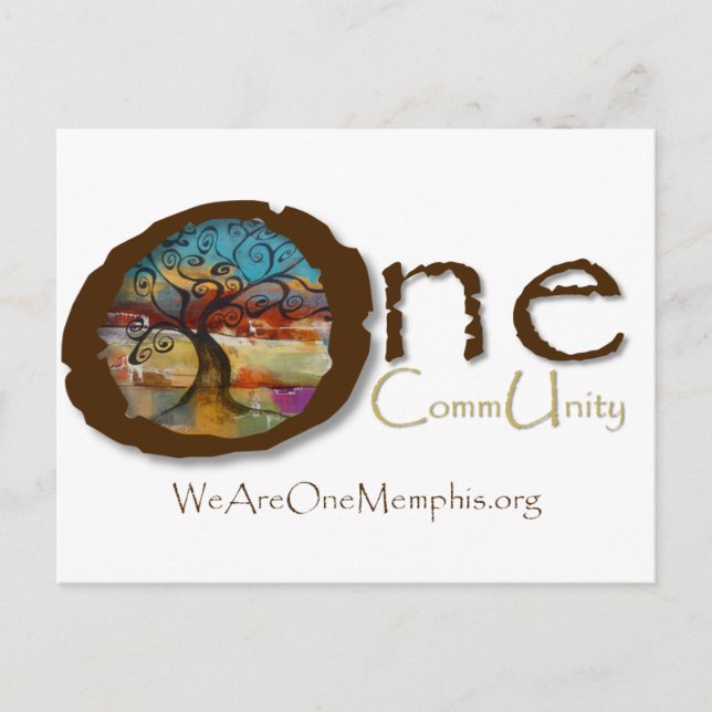 One CommUnity mit Bonnie Gravette of Berkana Blue Postkarte (Vorderseite)