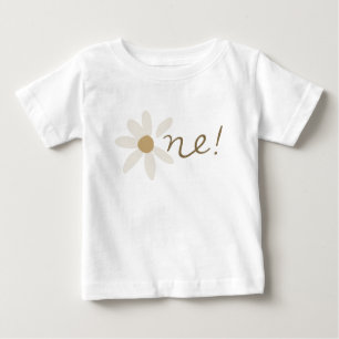 One Daisy Floral First Birthday Niedlich Tshirt