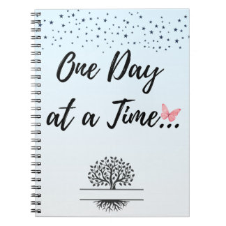 One Day at a Time Spirale Notebook - Mental Wellne Notizblock
