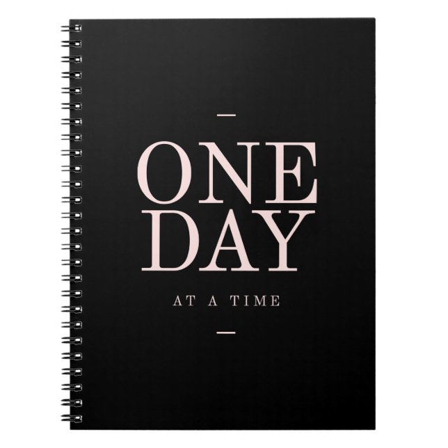 One Day - Goals Motivierend Angebot Black Notebook Notizblock (Vorderseite)