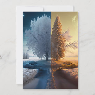 One day in winter feiertagskarte