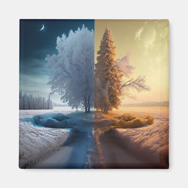 One day in winter magnet (Vorne)