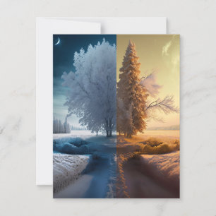 One day in winter RSVP karte