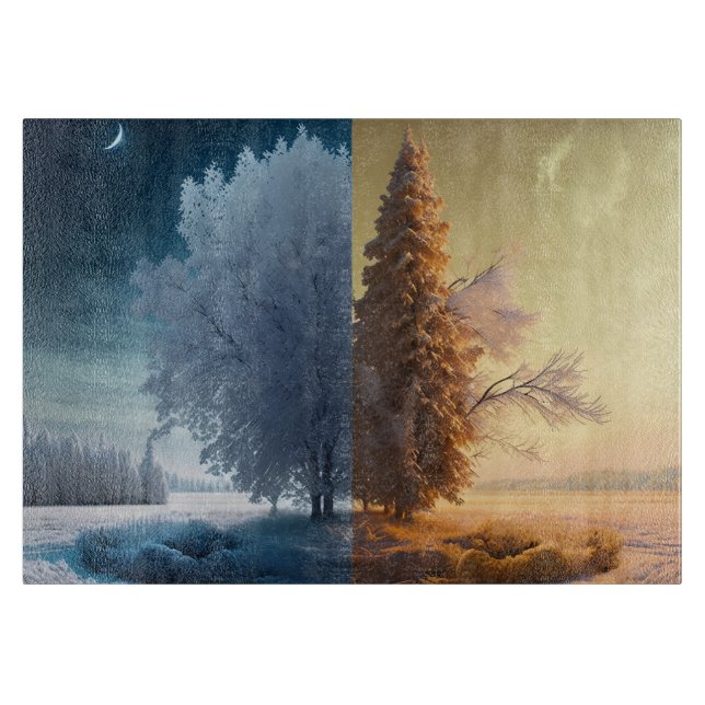 One day in winter schneidebrett (Vorderseite)