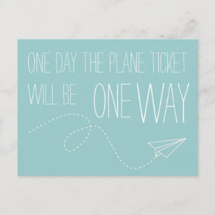 One Day The Plane Ticket Will Be One Way Postcard Postkarte