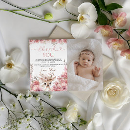 One-deer-ful Photo Thank You Card Einladung