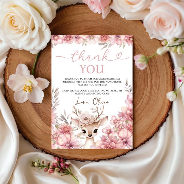 One-deer-ful Thank You Card Einladung (Von Creator hochgeladen)