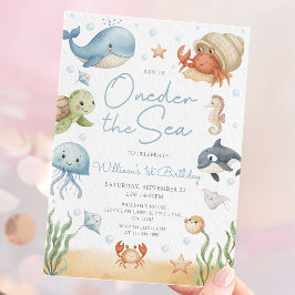One-der The Sea 1. Geburtstag unter dem Meer Einladung