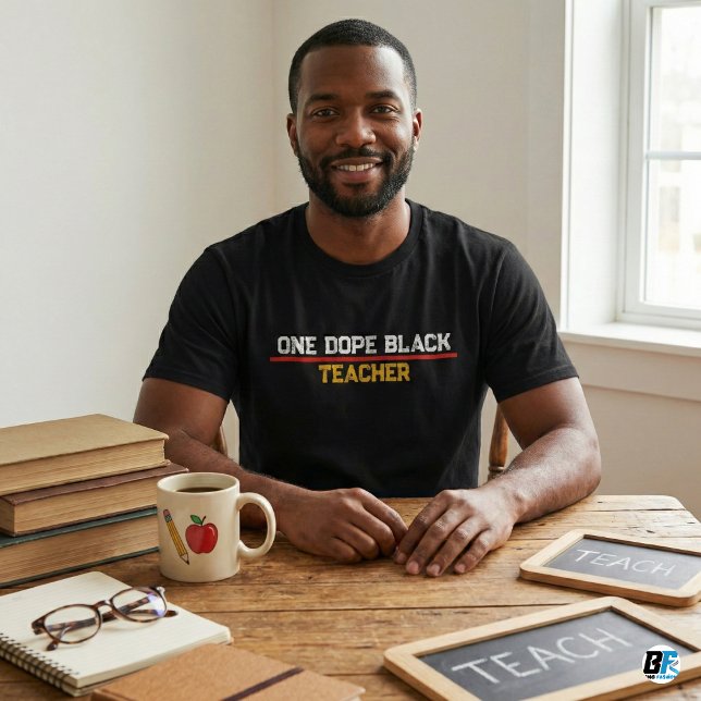 One Dope Black Teacher African American Educator T-Shirt (Von Creator hochgeladen)