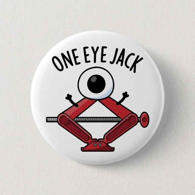 One Eye Jack Funny Car Jack Puff Button (Vorderseite)