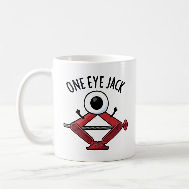 One Eye Jack Funny Car Jack Puff Kaffeetasse (Links)
