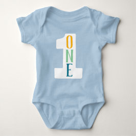 One First Birthday Baby Bodysuit Baby Strampler