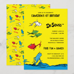 One Fish Two Fish - Kindergeburtstag Einladung
