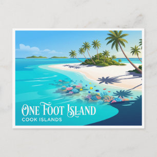 One Foot Island Aitutaki Cookinseln Postkarte
