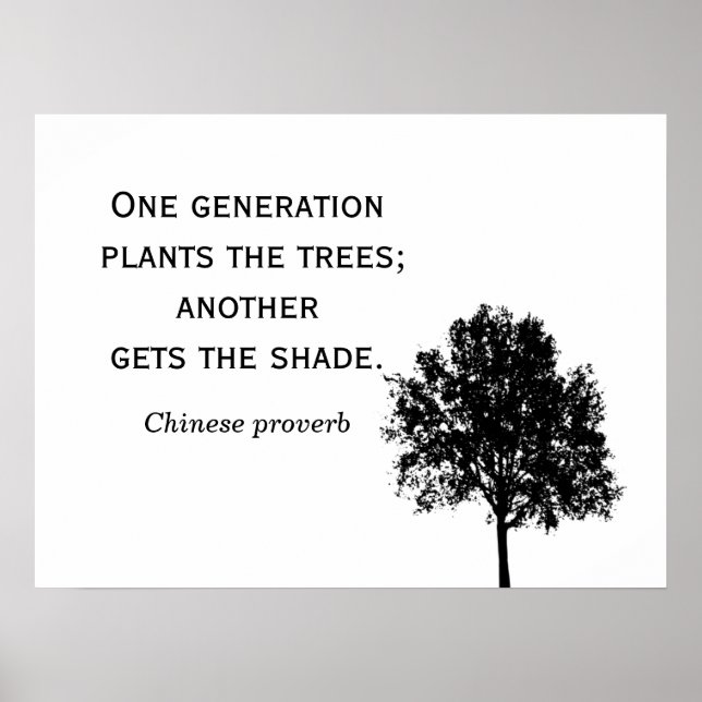 One Generatin Plants the Tree **** Poster (Vorne)