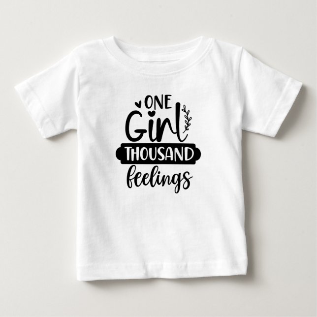 One Girl Tausend Gefühle Funny Baby's Baby T-shirt (Vorderseite)
