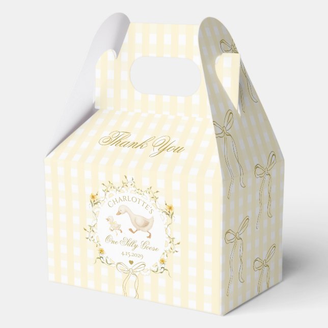 One Goose Gender neutral Wildflower 1st Birthday Geschenkschachtel (Vorderseite)