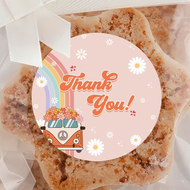 One Groovy 1. Geburtstag Party Runder Aufkleber (Von Creator hochgeladen)